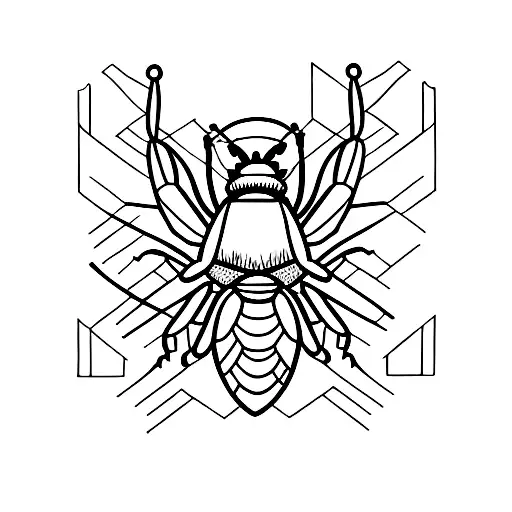 A Geometric Bee With Intricate Patterns