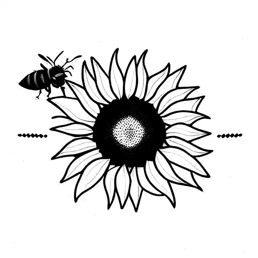 Sunflower With A Bee