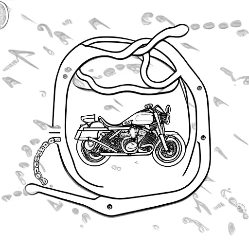 Motorcycle Chain Forming The Word 'Burlington'