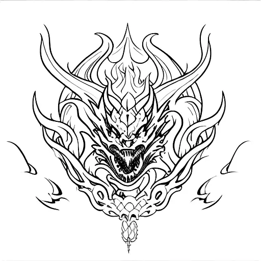 Combine A Dragon And A Devil In A Dynamic And Fierce Design