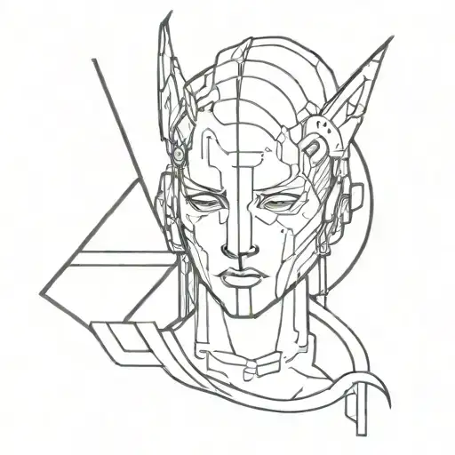 Cyberpunk Edgerunners Sandevistan Tattoo Design Featuring