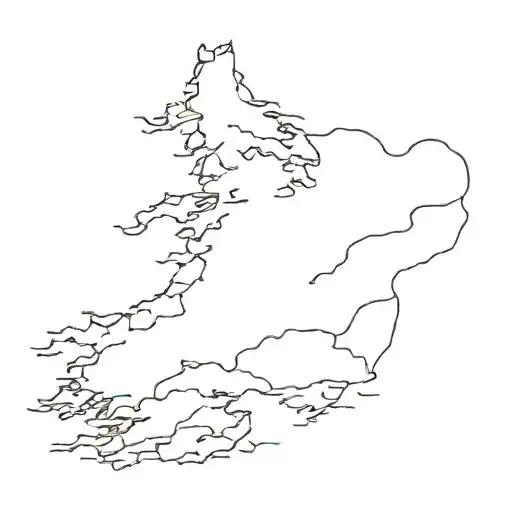 Outline Of Wales Country Map