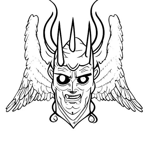 Devil And Angel With Cello