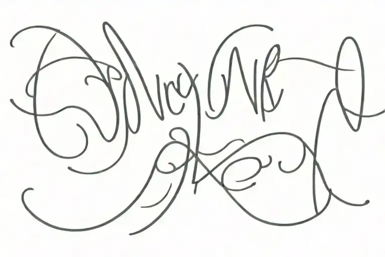 Fine Line Name Written