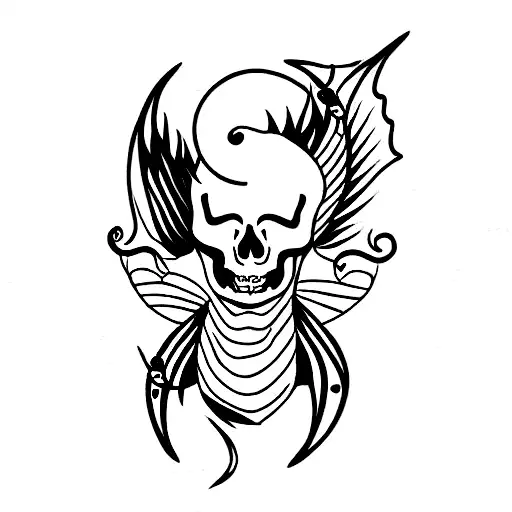 Pisces With Devil And Skeleton