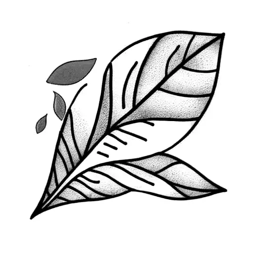 Lavender And Orange Leaf