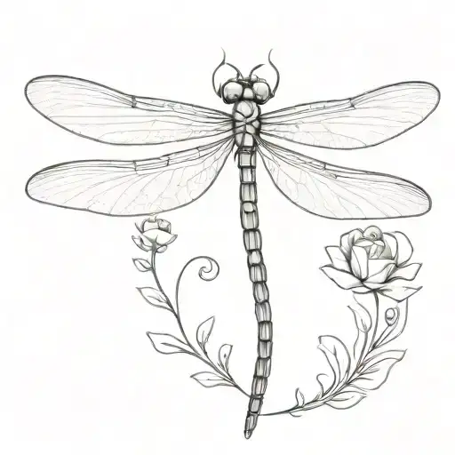 Dragonfly Standing On Coraline Key