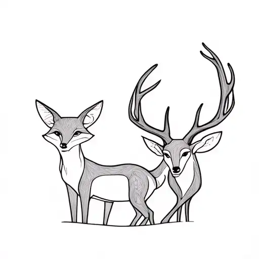 Fox And Deer In One Body