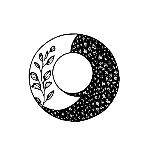 Half Moon With Wild Flowers