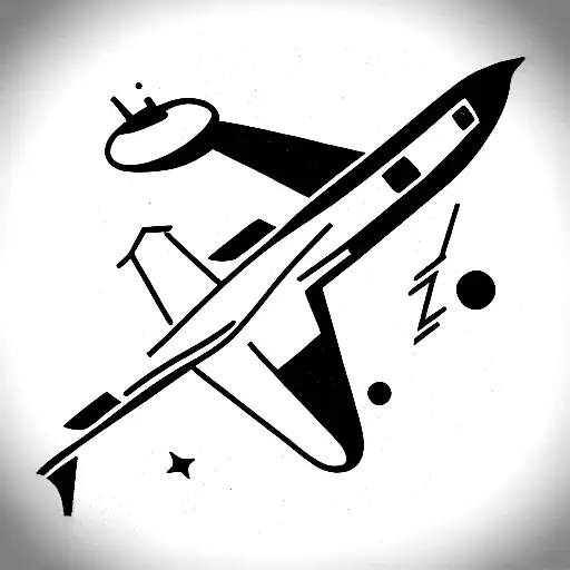 Timeline Withe Aircraft And Space Theme