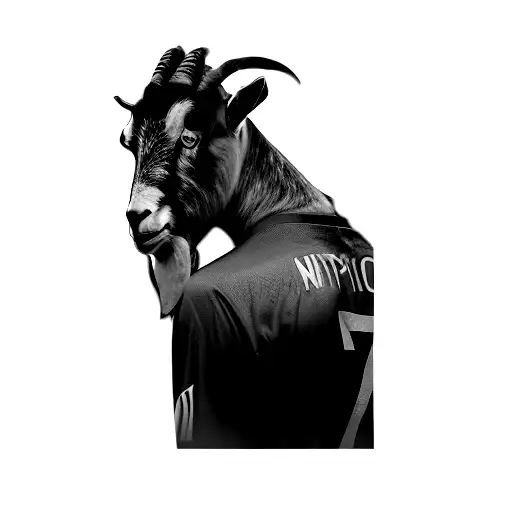 A Goat Wearing A Soccer Jersey