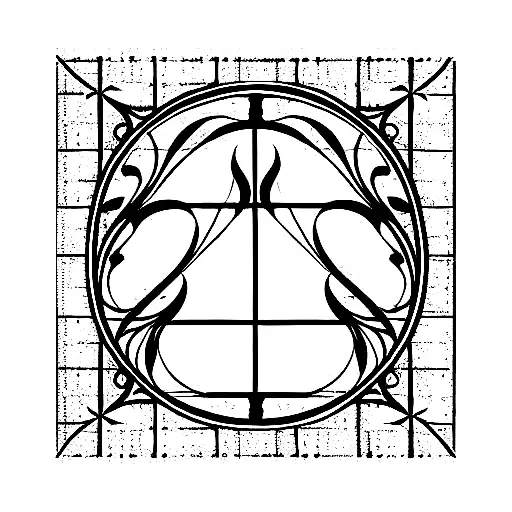 Gothic Window With Overgrown Flowers