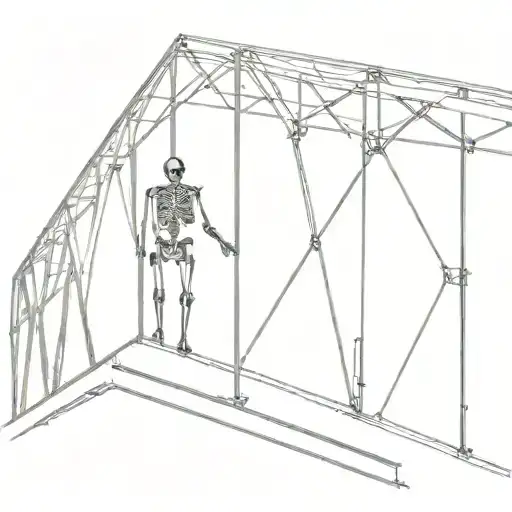 Skeleton Standing On The Bridge