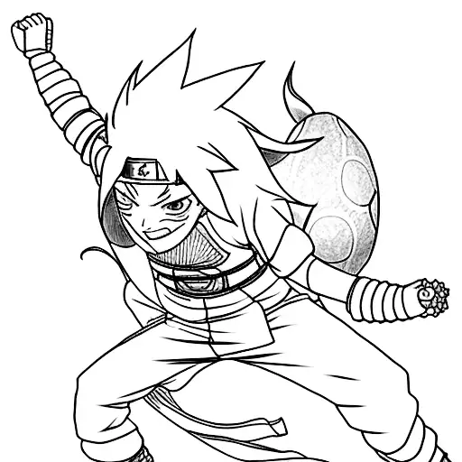 A Minimalist Tattoo Of Madara From Naruto Playing Soccer