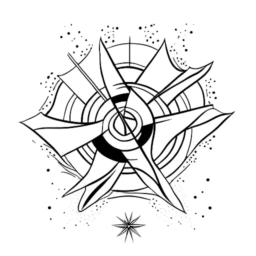 North Star And Peace Symbol
