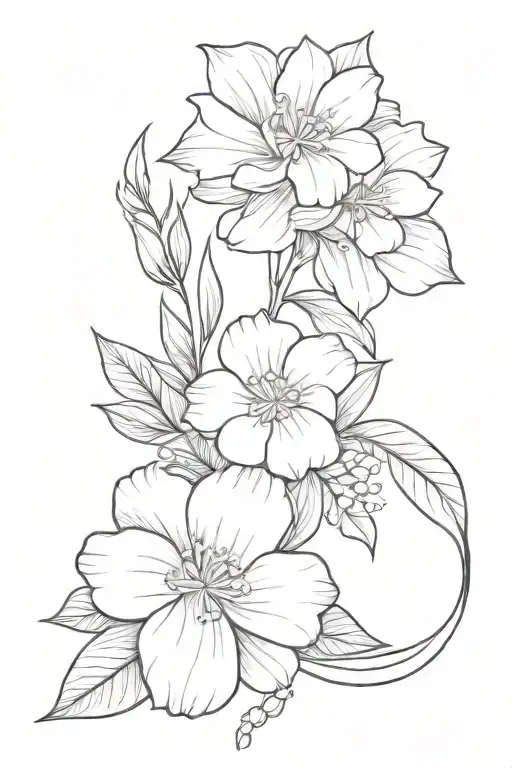 May And December Birth Flower Bouquet Tied