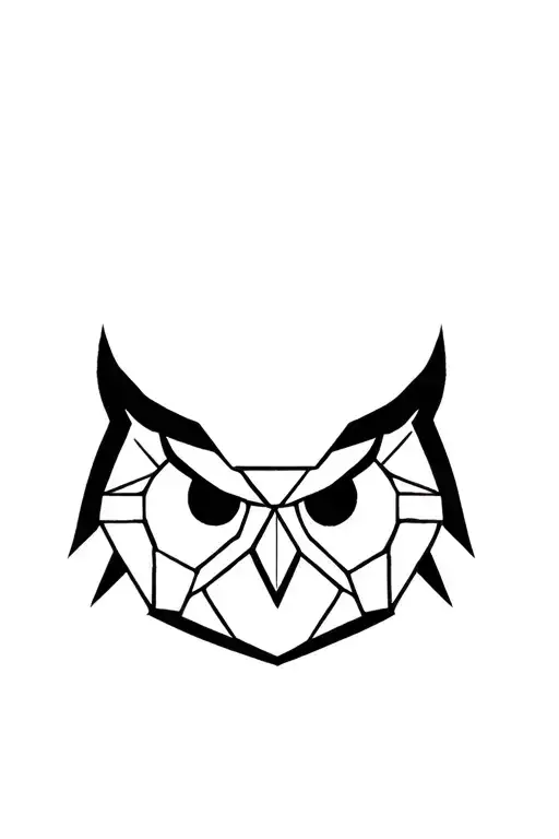 Geometric Owl Head