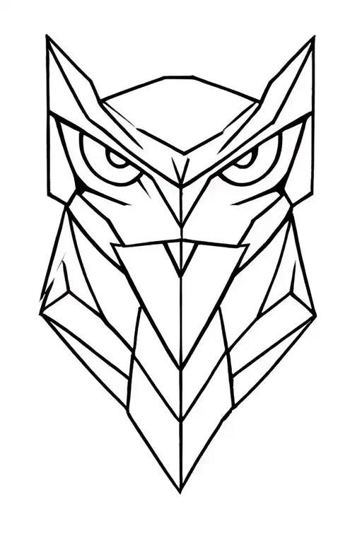 Geometric Owl Head