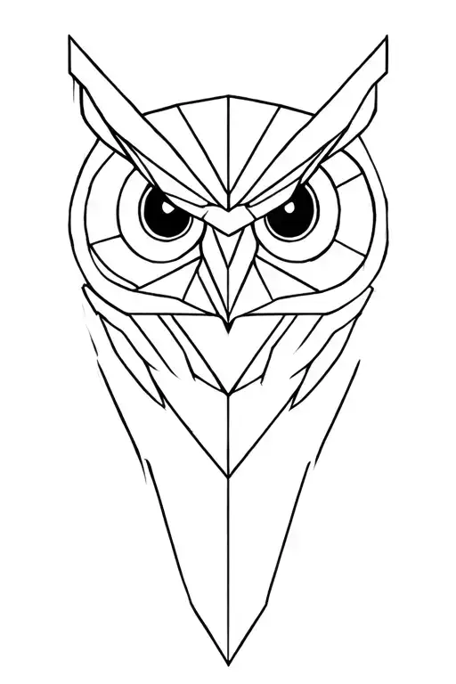 Geometric Owl Head