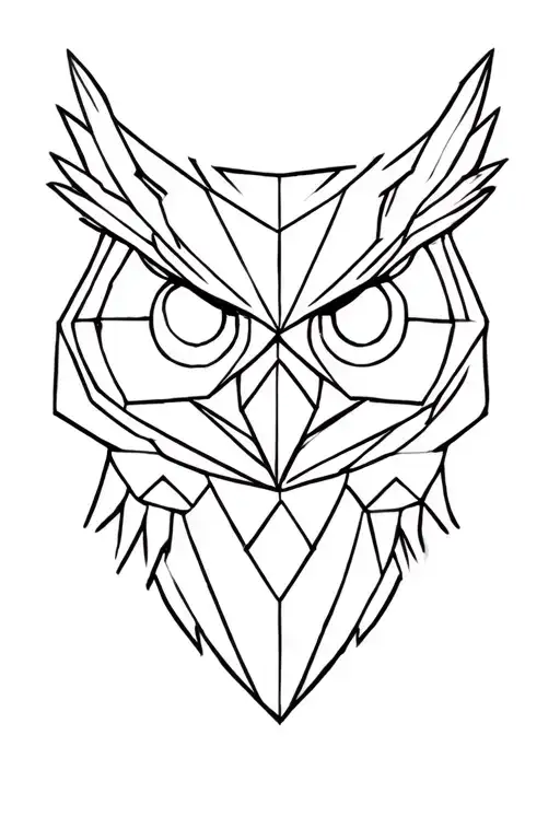 Geometric Owl Head