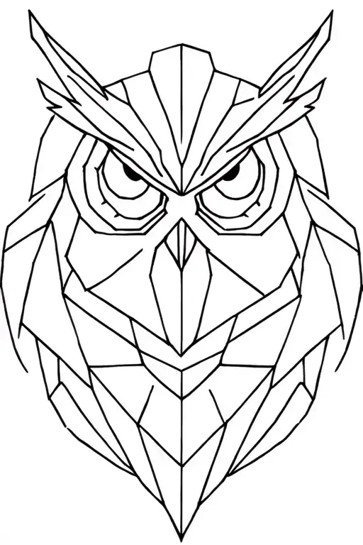 Geometric Owl Head