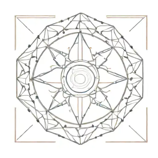 Nautical With Geometric Shapes Mendala