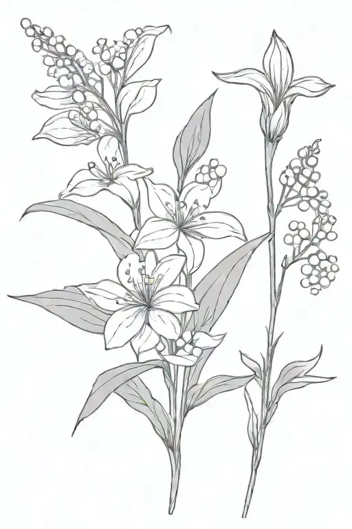 Lavender And Lily Of The Valley Flower