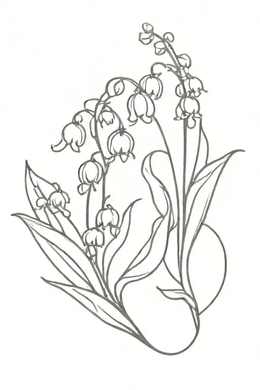 Lily Of The Valley Flower Large Black Leaves