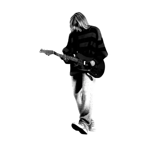 Kurt Cobain Playing The Guitar In Concert