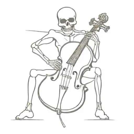 A Skeleton With A Cello
