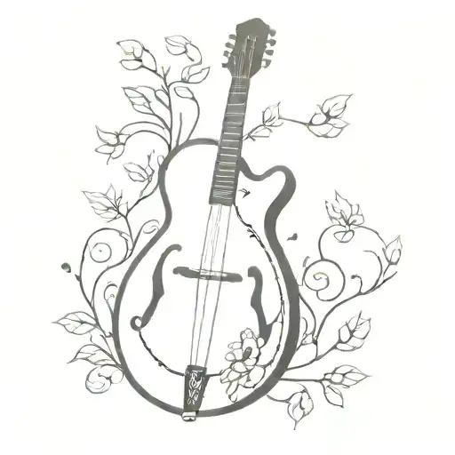 Vines That Create The Shape Of A Mandolin Guitar