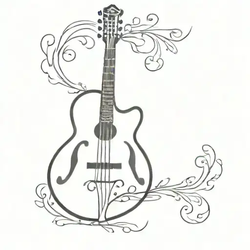 Vines That Make The Shape Of A Mandolin Guitar