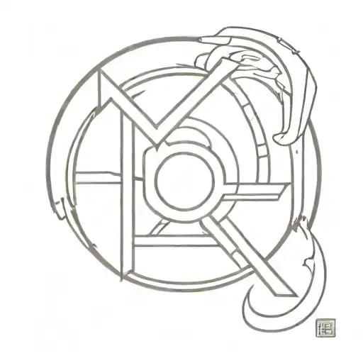 Symbol From Anime Berser With Japanese Hieroglyphics
