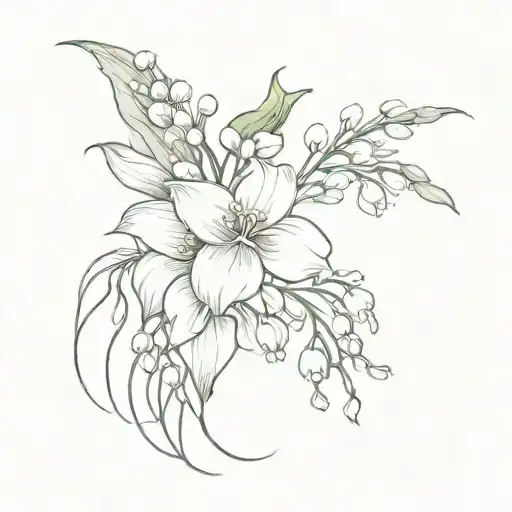 Forget Me Not Lavender Lily Of The Valley Bouquet