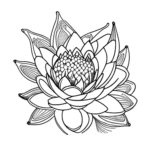 Fine Line Spine Tattoo With A Water Lily And A Lily Of The Valley Bouquet