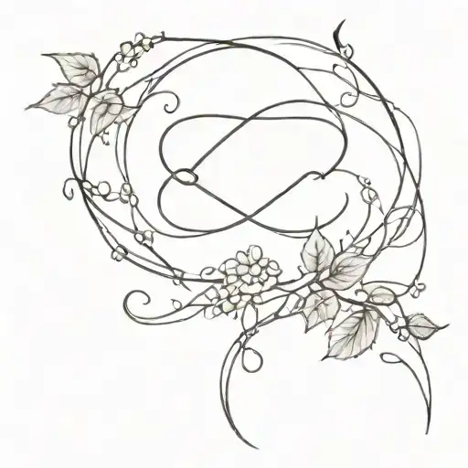 Infinity Symbol With Ivy Wrapped Around It