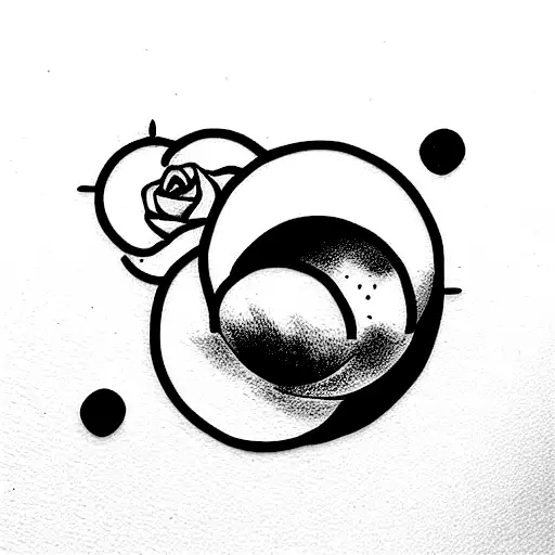 Rose With Sun And Moon