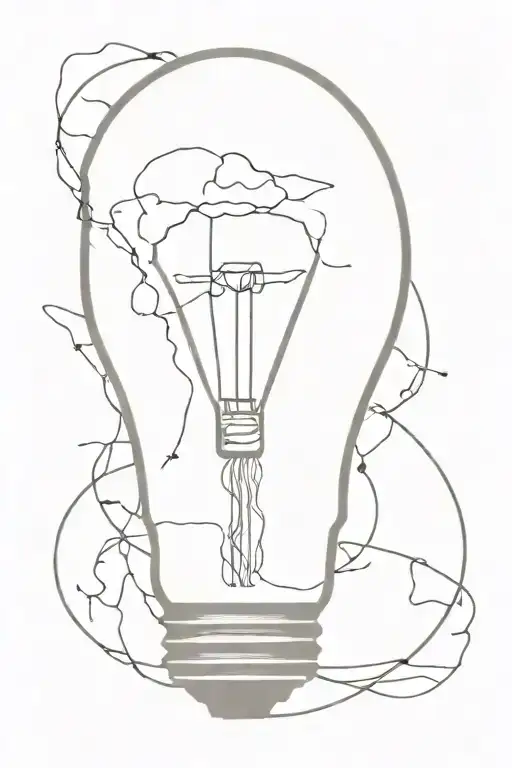 Broken Lightbulb Containing A Sai