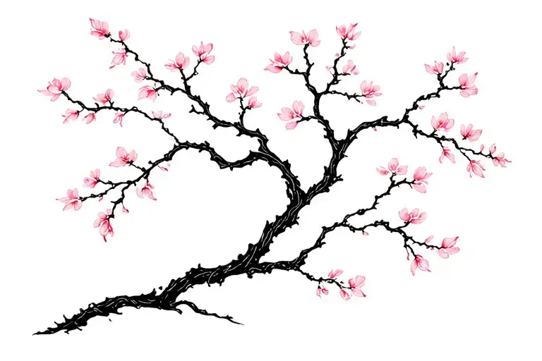Chinese Blossom Tree Intertwined