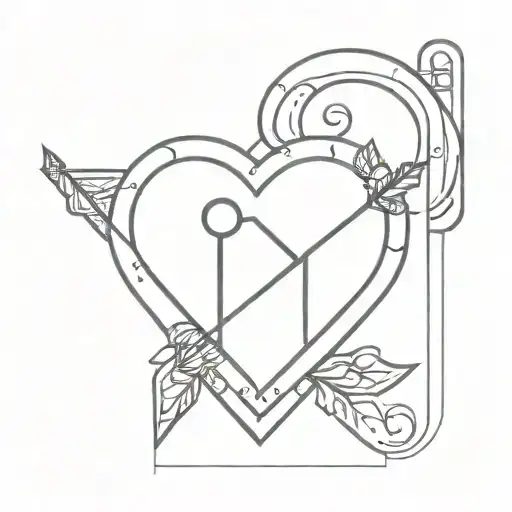Love With Lock In Place Of O And An Arrow Below