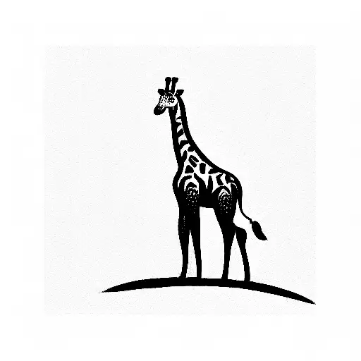 Single Line Giraffe Minimalist