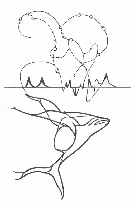 Whale Tail And Heartbeat Line Forming