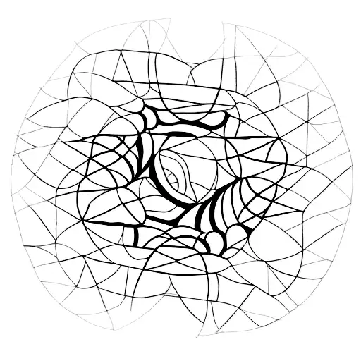 Drawing Of A Minimalist Camp Within A Circle