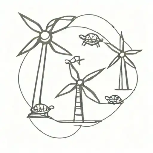 Turtle And Windmill