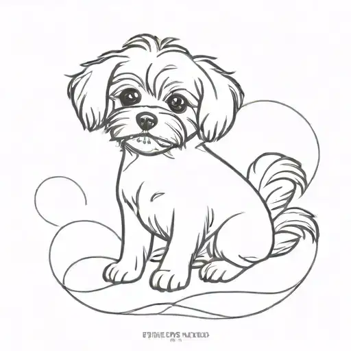 Cute Little Maltese Dog Playing