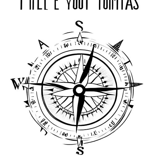 A Minimalist Tattoo Of A Compass With The Movie Title Stand By Me Incorporated