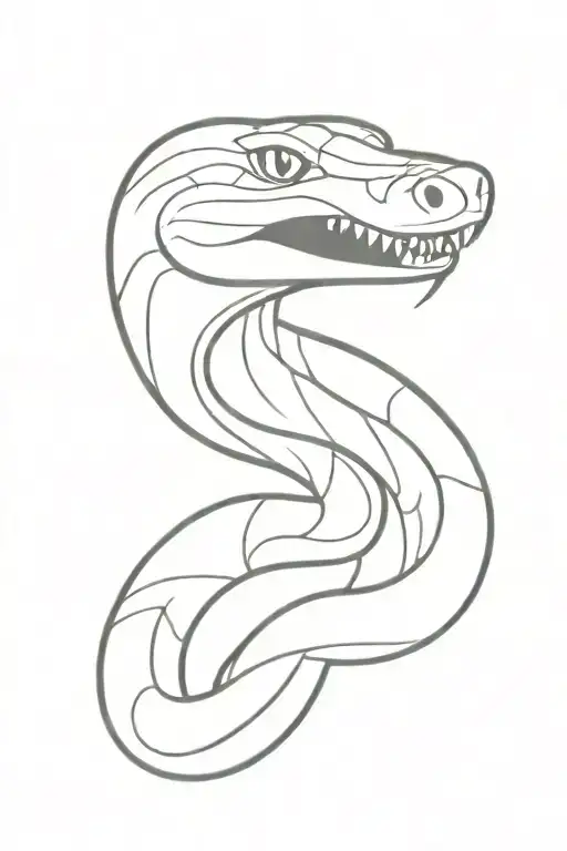 Snake With Open Mouth