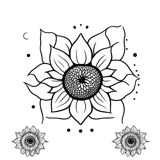 Sunflower And Leo Symbol