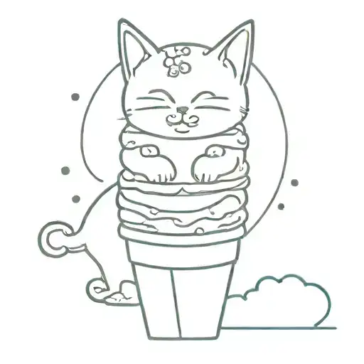 Ice Cream Cone Cat