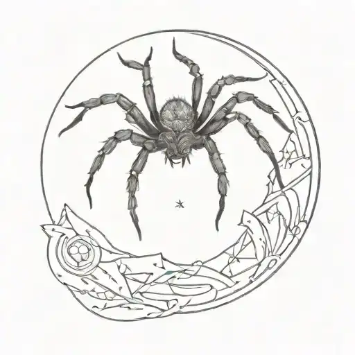 Tarantula With Moon